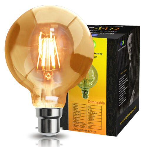 Vintage Dimmable LED 6W Globe Cage Edison Style Light Bulb B22 or E27