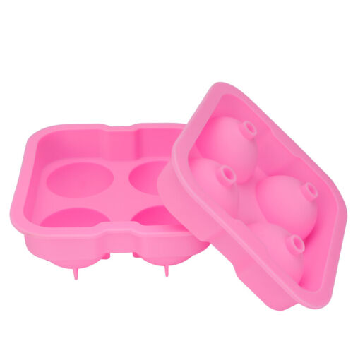 Funnel Lot Food Grade Silicone 3D ICE Cube Tray Maker Round Whiskey Cocktails