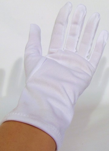 10/" Long White Nylon Lint-Free Inspection Gloves Coin Jewellery Small//Medium lot