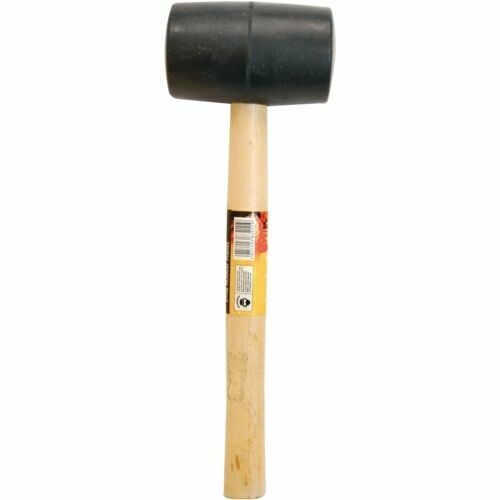 Camping 16 OZ Rubber Hammer Mallet Shaft Handle Hardened Wooden Hammer