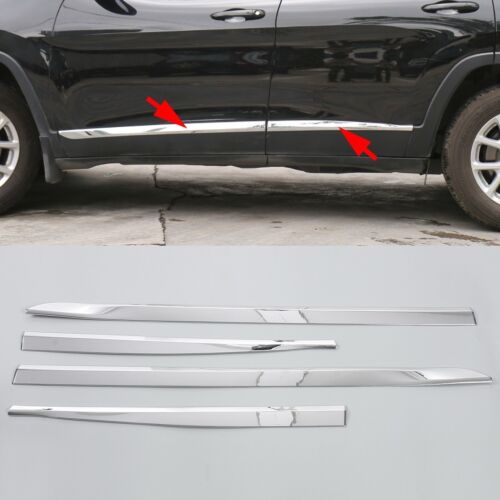 Chrome Body Side Molding Line Cover Trim Garnish fit for Jeep Cherokee 2014-2020