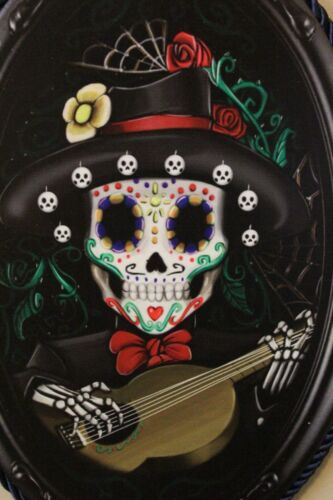 Skull Sugar Skull Day of the Dead Wall Hanging Plaque Male Skeleton New 9.5" 