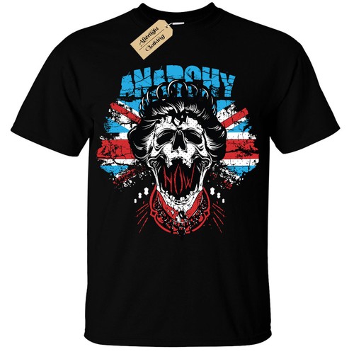 Bambini Ragazzi Ragazze Anarchy Punk T-Shirt Uk Bandiera Union Jack Regina Inghilterra