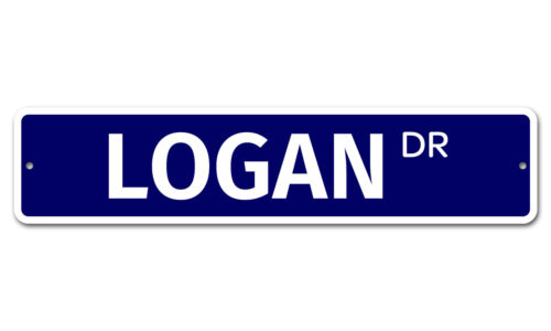 6632 SS Logan 4/" x 18/" Novelty Street Sign Aluminum