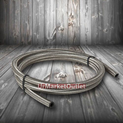 Stainless Steel Braided 6AN AN-6 15k-PSI Oil//Fuel Hose//Line ID 3//8/" Per Foot//FT