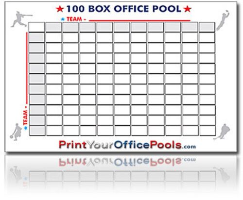 22 x 34 réutilisables 100 Box carrés bloc Piscine Pour Baseball /& World Series Stylo