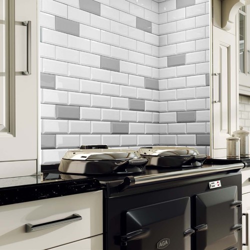 20x10cm Retro Gloss Bevelled Edge Tiles Various Colours
