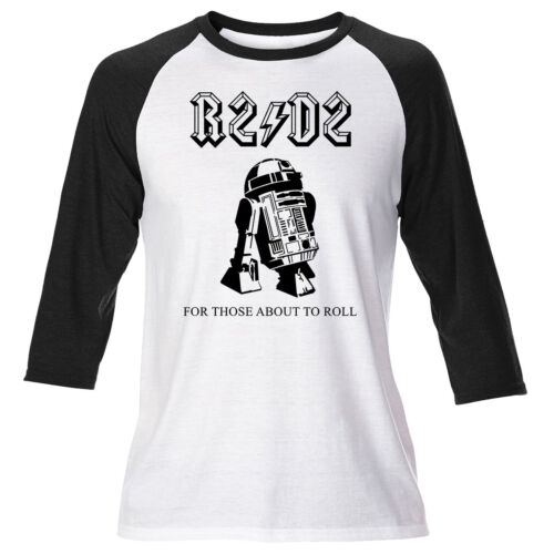 Mens R2D2 Funny Long Sleeved Star Wars Rock Themed T Shirt Retro Classic Jedi 