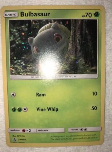 Bulbasaur Promo Holo Pokemon Detective Pikachu SM198 Black Star Sealed 2019 VHTF