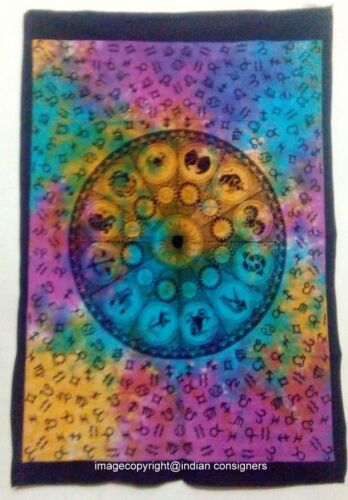 Multi Color Wall Hanging Beautiful Design Small Collage Tapestry Poster Cotton