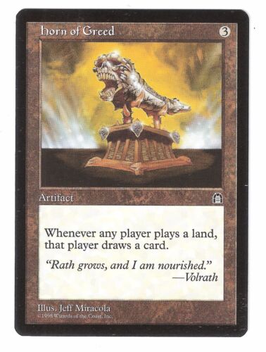 STRONGHOLD NM HORN OF GREED MTG RARE MAGIC: THE GATHERING