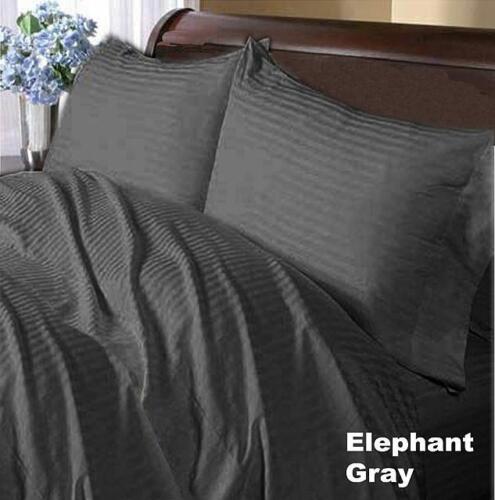 Details about  / Silky Adjustable 5 pc Split Sheets Egyptian Cotton Select Size Striped Colors