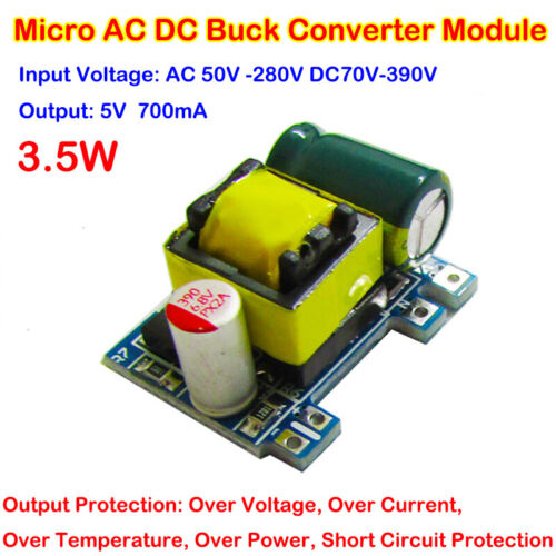 3.5W AC-DC Buck Down Converter 50V-220V to 5V Mini Switching Power Supply Module 