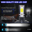 1 Pair 9005//HB3 60W High//Low Beam LED Headlight IP65 6000LM Kit Bulb White 6500K
