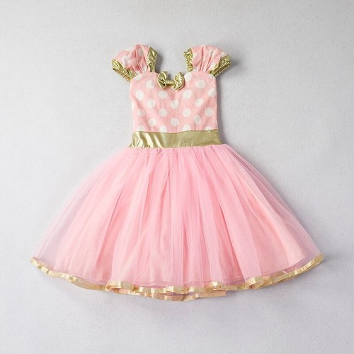 Vestido de Verano Malla De Minnie Mouse Niñas de Fiesta de Cumpleaños niños ropa Usa