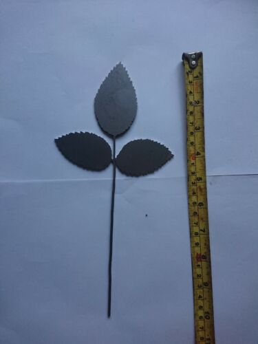pack of 5 Blacksmith Rose 3 leaf profile unfinished ready to forge 8cm leaf 