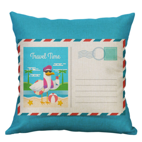 18/" Letter Cotton Linen Home Decorative Pillow Case Sofa Cushion Cover