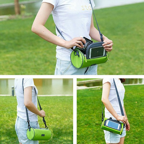 MTB Bike Handlebar Bags Bicycle Moblie Phone Touch Screen Front Tube Storage Bag