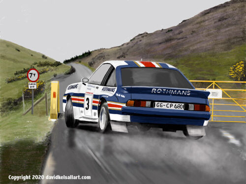 Limited Edition Art Print Ari Vatanen 1983 Manx Rally 