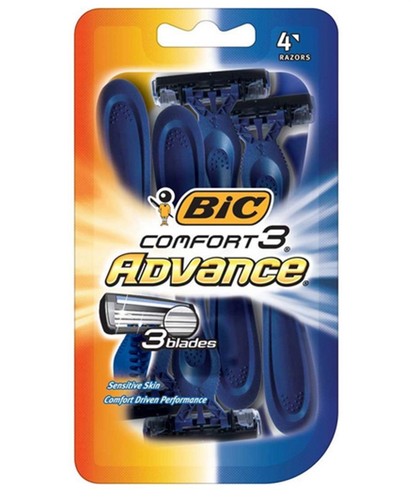 Bic Comfort 3 Advance Shavers for Men 4 Each (Pack of 5) Bic Comfort 3 Advance Shavers for Men 4 Each (Pack of 5)