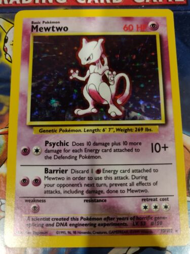 Pokemon Card Mewtwo 10//102 Rare Holo 60HP