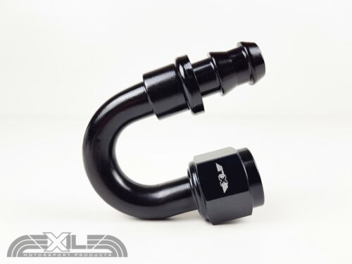 Exile Motorsport 180 Degree Push On Barb Hose End Fuel Fitting JIC AN-4 to AN-12 