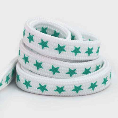 Star Colourful Shoelaces Colored Flat Bootlace Sneakers Runners Shoe Laces