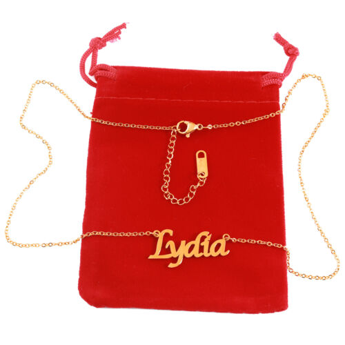 LYDIA Name Necklace Stainless Steel 18ct Gold PlatedPendant Stylish Gifts