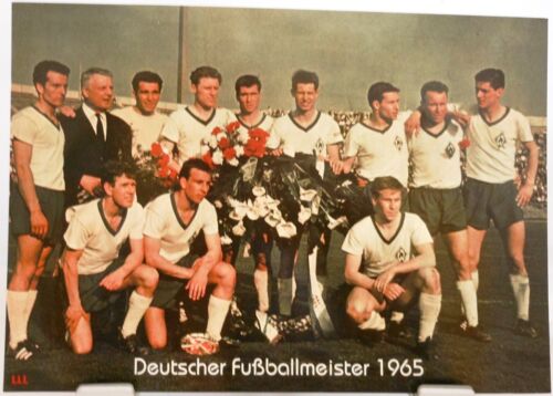 Werder Bremen Fan Big Card Edition F4 Deutscher Fußball Meister 1965