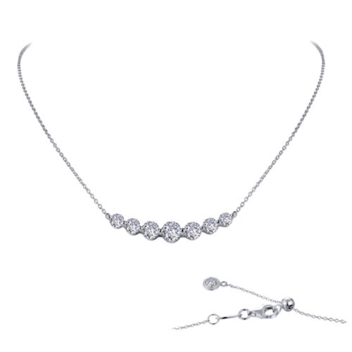 Lafonn 7 Symbols of Joy Simulated Round Cut Diamond Necklace-NEW-N0094CLP18 
