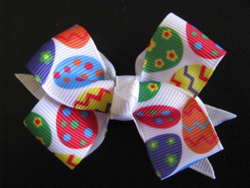 easter egg bright bow girl hair accessories clip small
