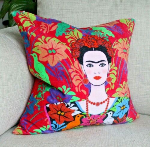 Frida Kahlo Velvet Cushion Cover Mexico Muertes Decorative Pillow case 50*50cm 