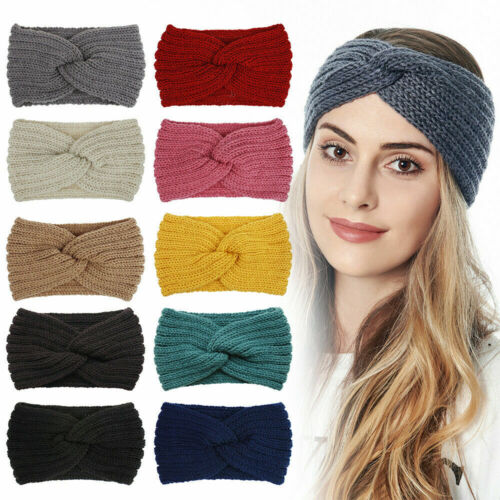 Fashion Women Girl Knit Crochet Headband Winter Warm Hairband Woolen Headwrap