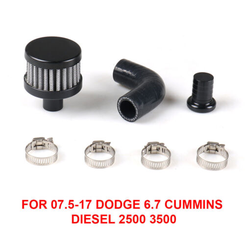For 07.5-17 Dodge 6.7 Cummins 2500 3500 Car CCV Crank Case Vent Reroute Kit 