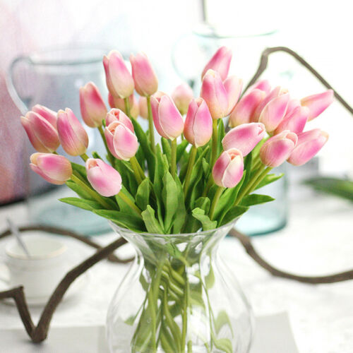 5Pcs Mini Tulipe Fleur Artificielle Mariée Mariage Bouquet Maison Floral Decor 