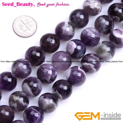 Natural Multicolor Purple Amethyst Quartz Stone Beads For Jewelry Making 15" DIY 