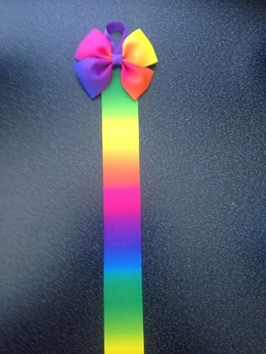 Hair Bow Holder children/'s gift keeps bows neat tidy Rainbow colour20