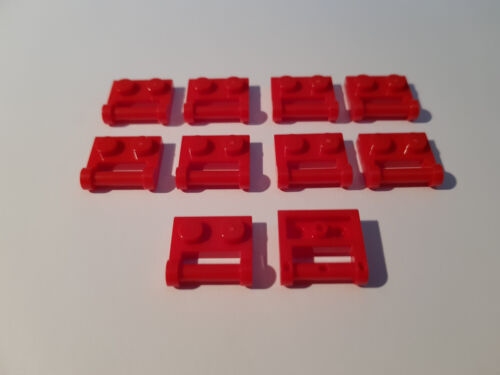 #AC04 modifiziert LEGO® 10 x 48336 Platte 1 x 2 mit Griff Halter rot 4521931 