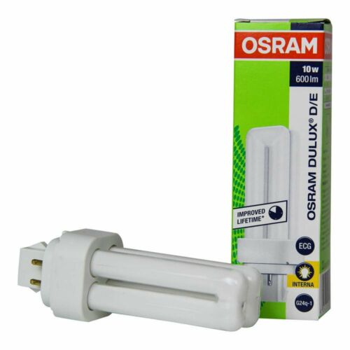Biax DE Energy Saving CFL PLC Osram 10w 4 pin G24q-1 Dulux DE 