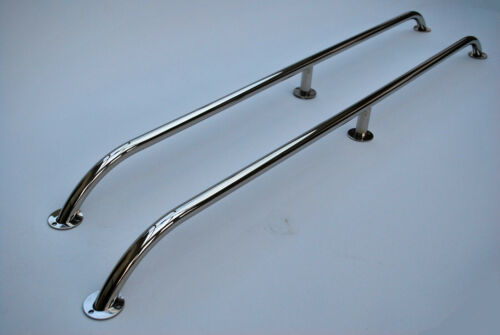 Pair 316 Stainless Steel 1200mm x 25mm Boat Grab Rails//Handles Highly Polished