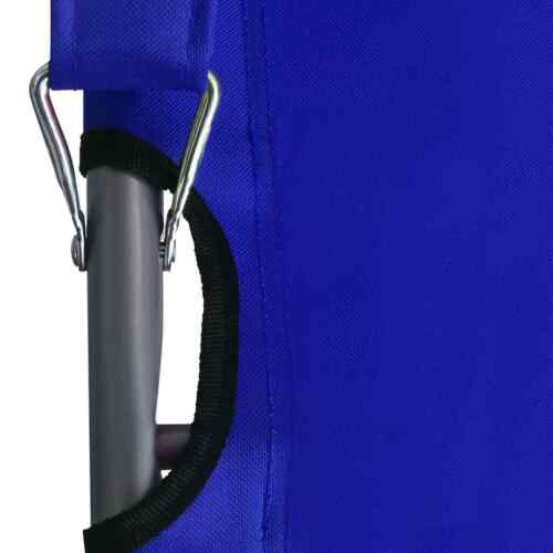 vidaXL 2x Chaises de Plage Pliables Tissu Bleu Siège Jardin Camping Extérieur