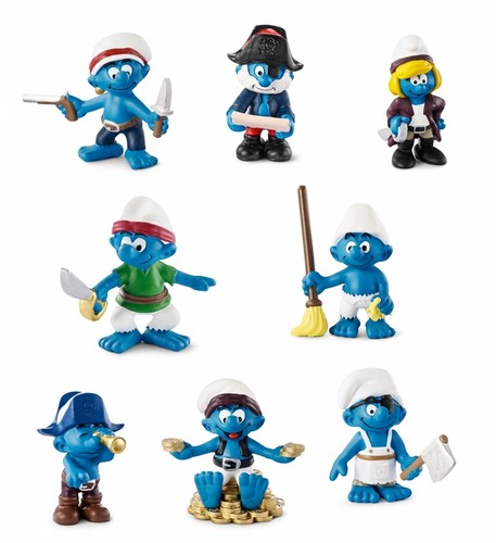 20760-20767 selección Schleich-piratas los pitufos-novedades 2014 8-personajes