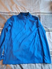 Nike Pro Dri-Fit Half Zip Long Sleeve Active Shirt Blue L