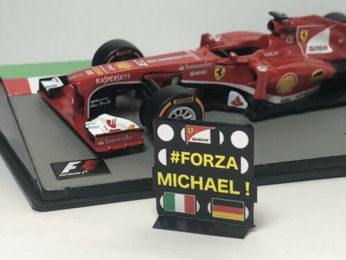 Pizarra F1 Schumacher Pitboard 1:43 // Scuderia Ferrari // Forza Michael!