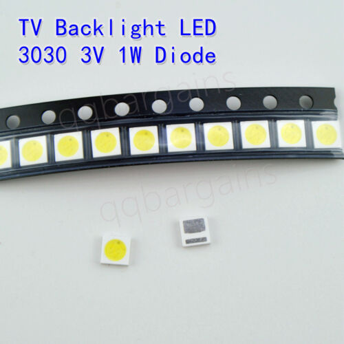 TV Backlight LED Diode SMD 3030 3V 1W Cool White LED 10PCS TLC LG INSIGNIA Yi