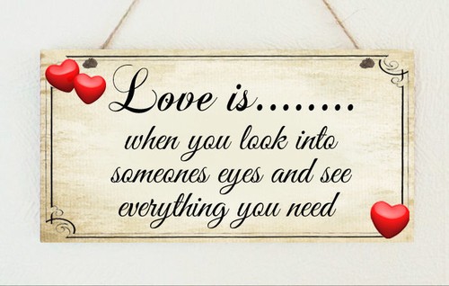 Everything /" Gift Sign Beautiful Distressed Hand Made Plaque /" Love Is ...