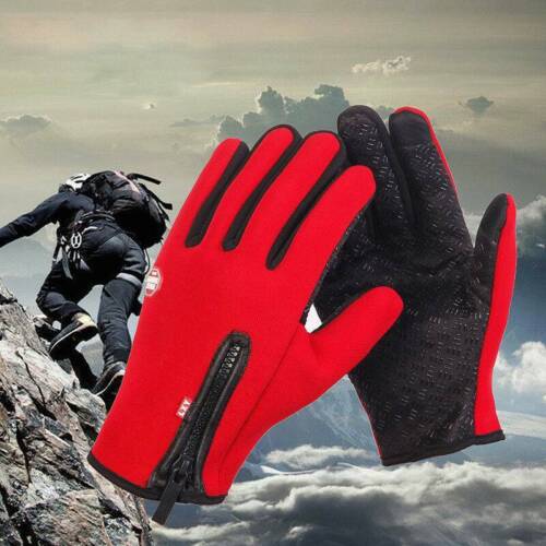 Mens Winter Warm Windproof Waterproof Anti-slip Thermal Touch Screen Gloves UK@@