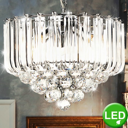 Led 12 Watt Pendel Lampe Beleuchtung Acryl Kristall Behang Decken Hange Leuchte