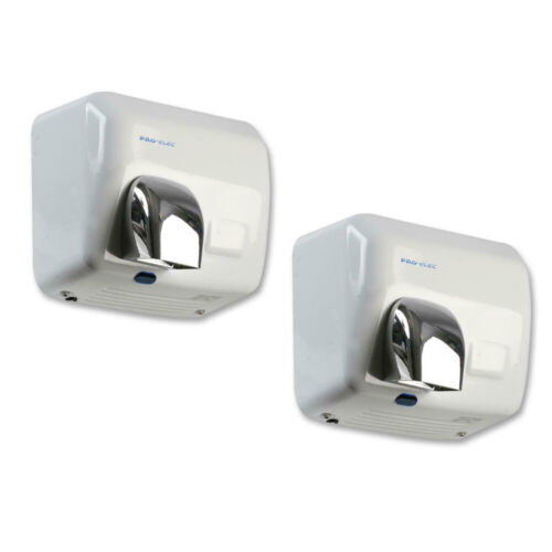 ELECTRIC HAND DRYER Powder Coated HOT AIR Automatic Wall Mounted bathroom X 2 