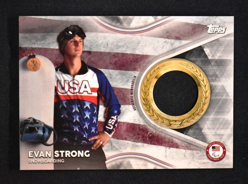 2018 Topps US Winter Olympics Team USA Memorabilia Silver ES Evan Strong //99